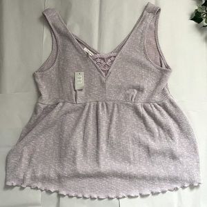 Light Purple Peplum Tank Top